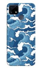 Blue Waves Realme C25/C25s Hard Case Back Cover by Casekaro