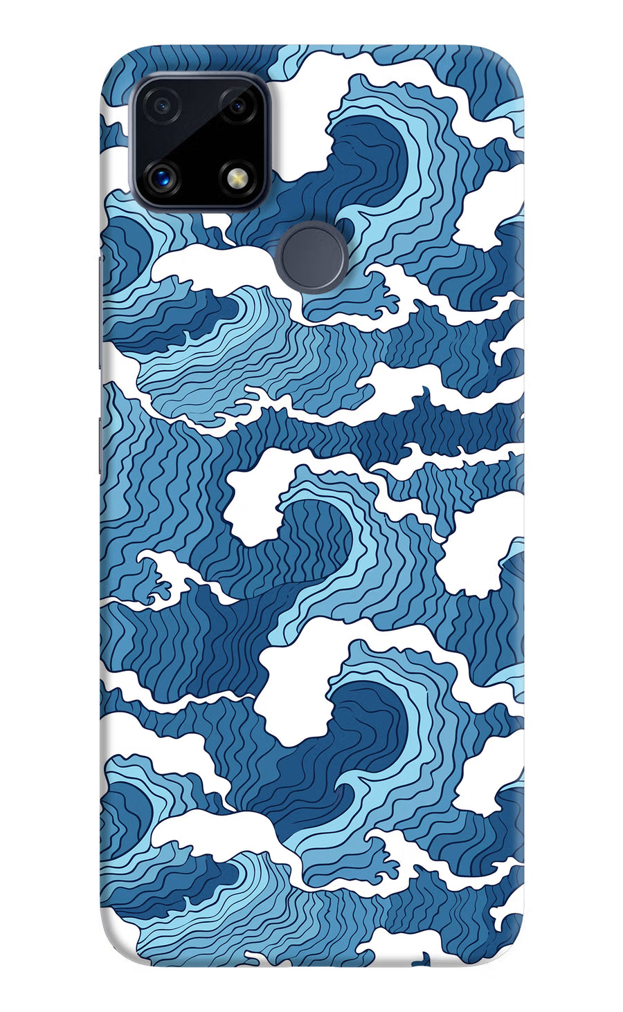Blue Waves Realme C25/C25s Back Cover, Hard case