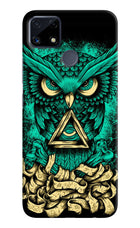 Green Owl Realme C25/C25s Hard Case Back Cover by Casekaro