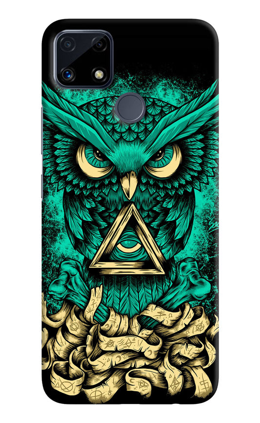 Green Owl Realme C25/C25s Hard Case Back Cover by Casekaro