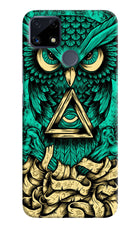 Green Owl Realme C25/C25s Hard Case Back Cover by Casekaro