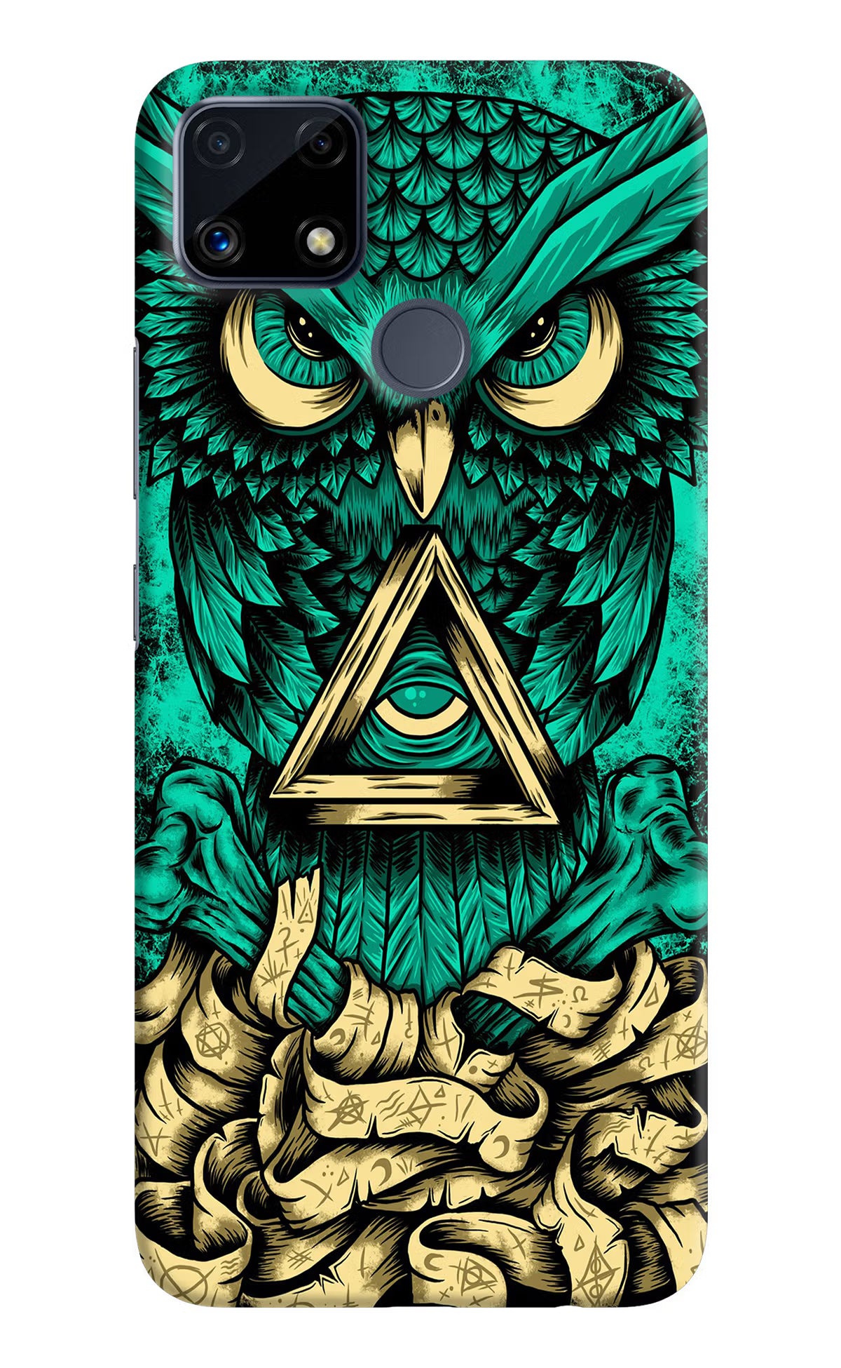 Green Owl Realme C25/C25s Hard Case Back Cover by Casekaro