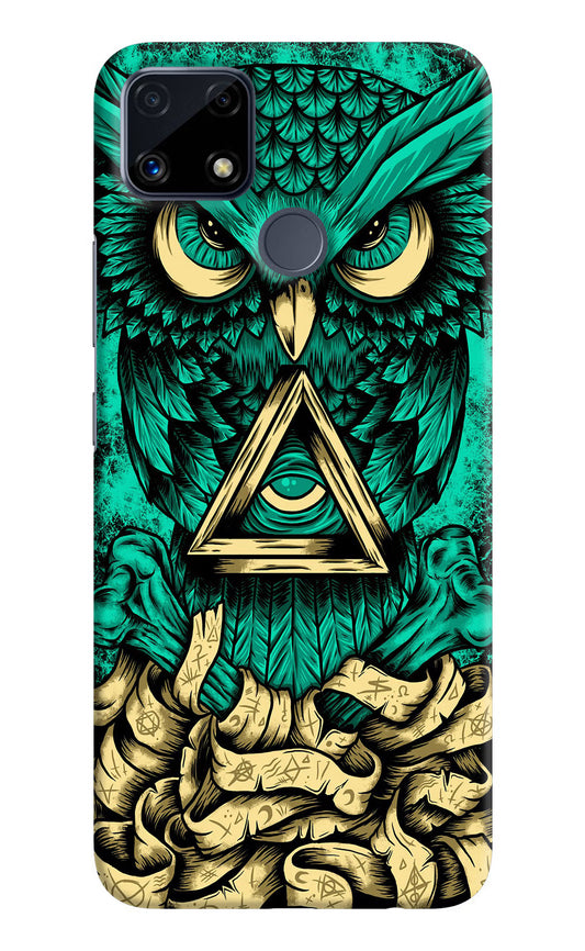 Green Owl Realme C25/C25s Hard Case Back Cover by Casekaro