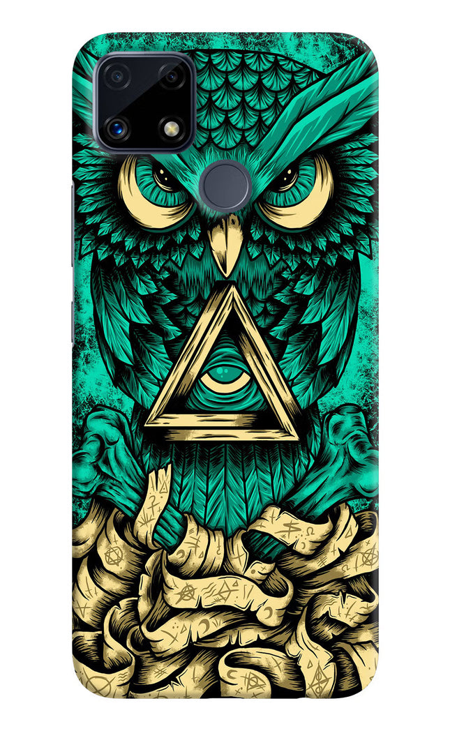 Green Owl Realme C25/C25s Hard Case Back Cover by Casekaro