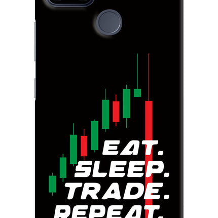Eat Sleep Trade Repeat Realme C25/C25s Hard Case Back Cover by Casekaro