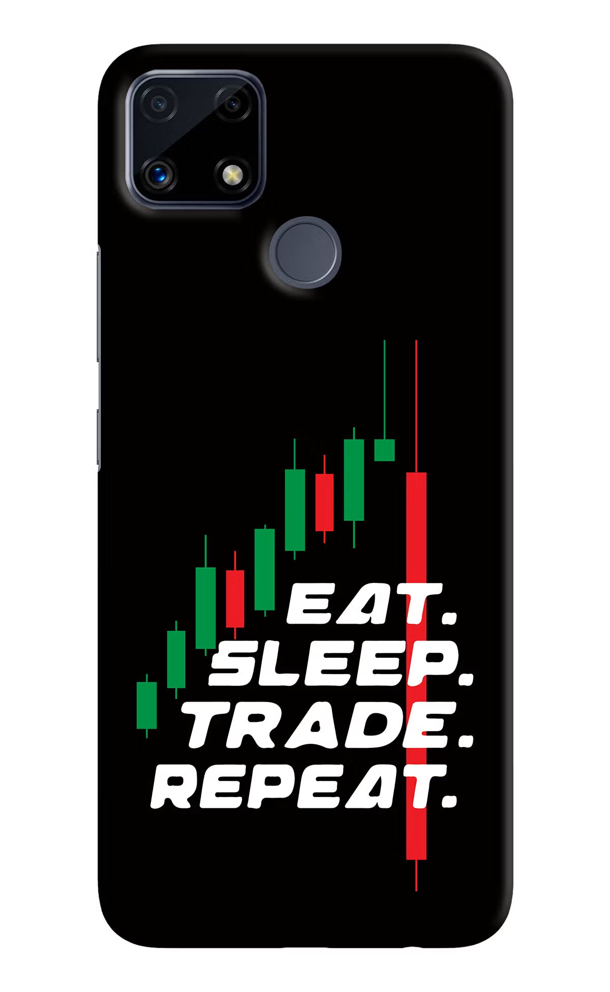 Eat Sleep Trade Repeat Realme C25/C25s Hard Case Back Cover by Casekaro