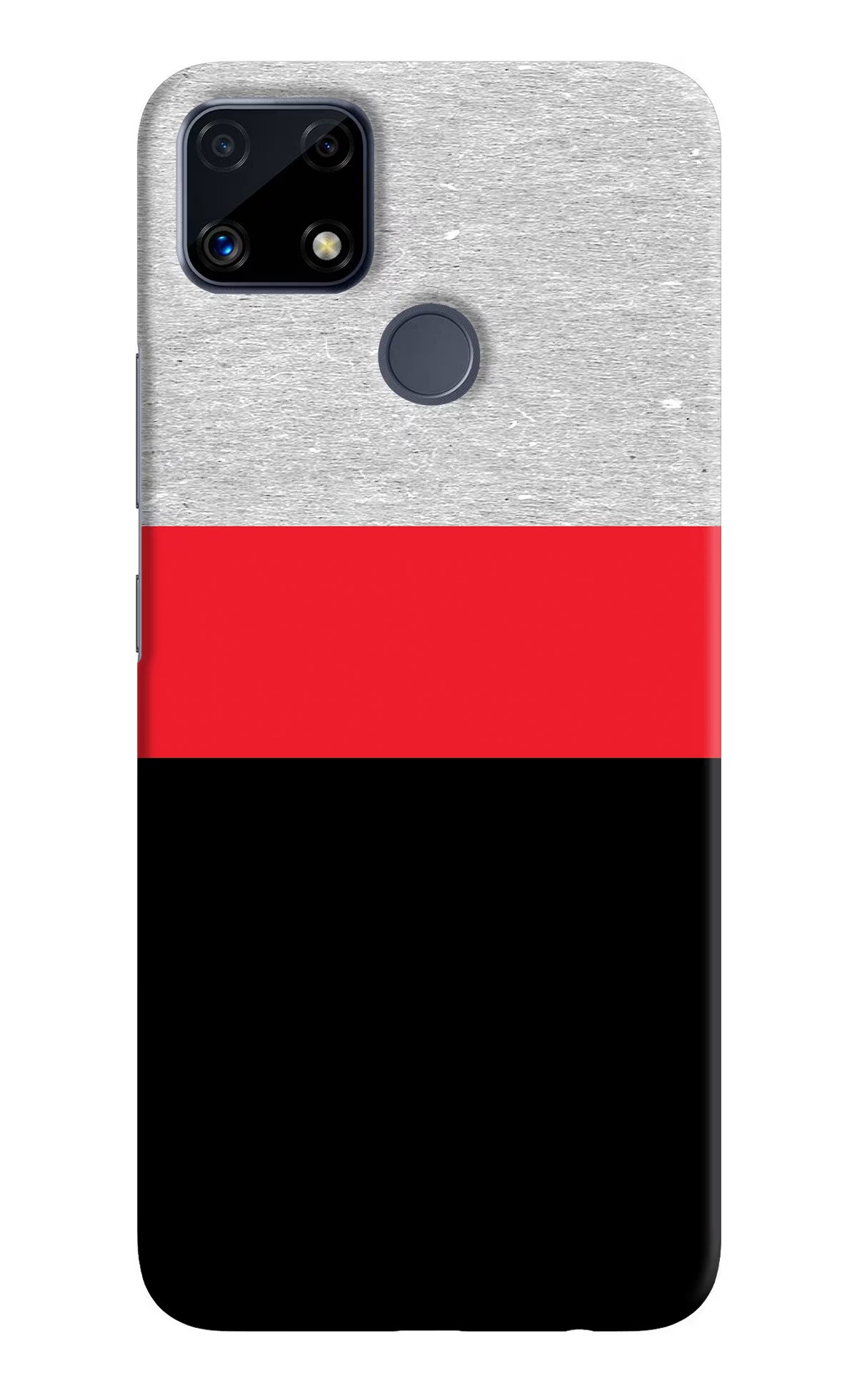 Tri Color Pattern Realme C25/C25s Hard Case Back Cover by Casekaro