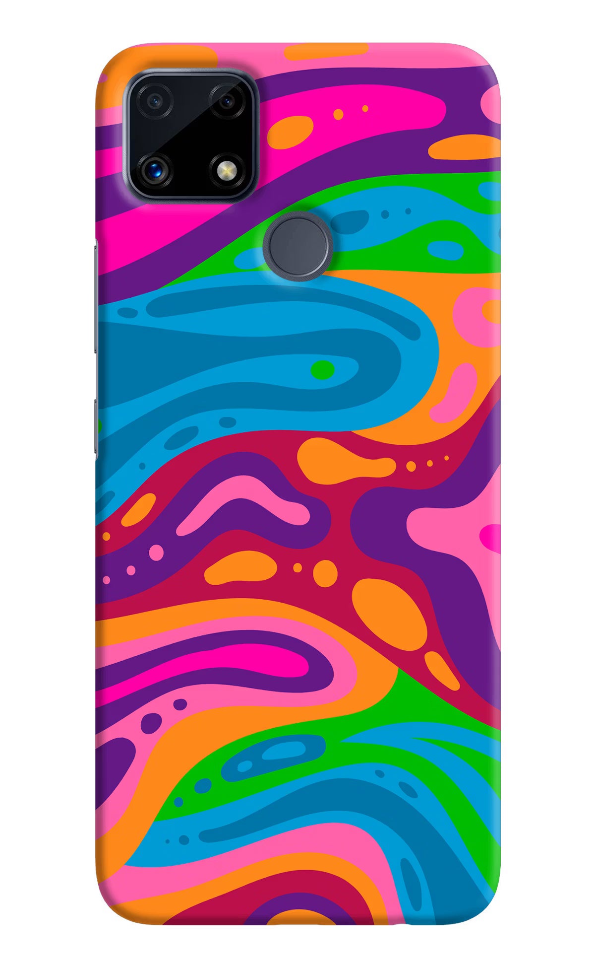 Trippy Pattern Realme C25/C25s Hard Case Back Cover by Casekaro