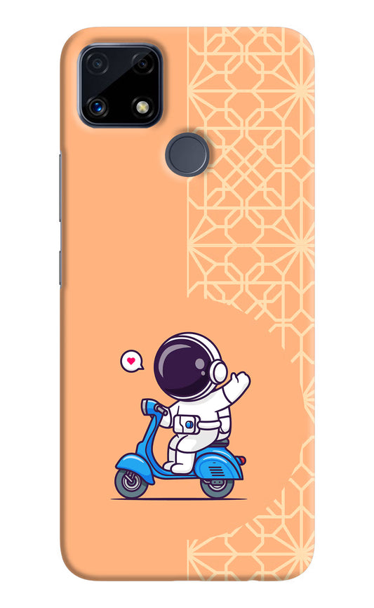 Cute Astronaut Riding Realme C25/C25s Hard Case Back Cover by Casekaro