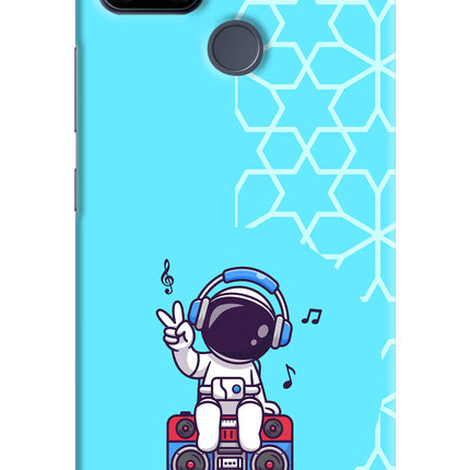 Cute Astronaut Chilling Realme C25/C25s Hard Case Back Cover by Casekaro