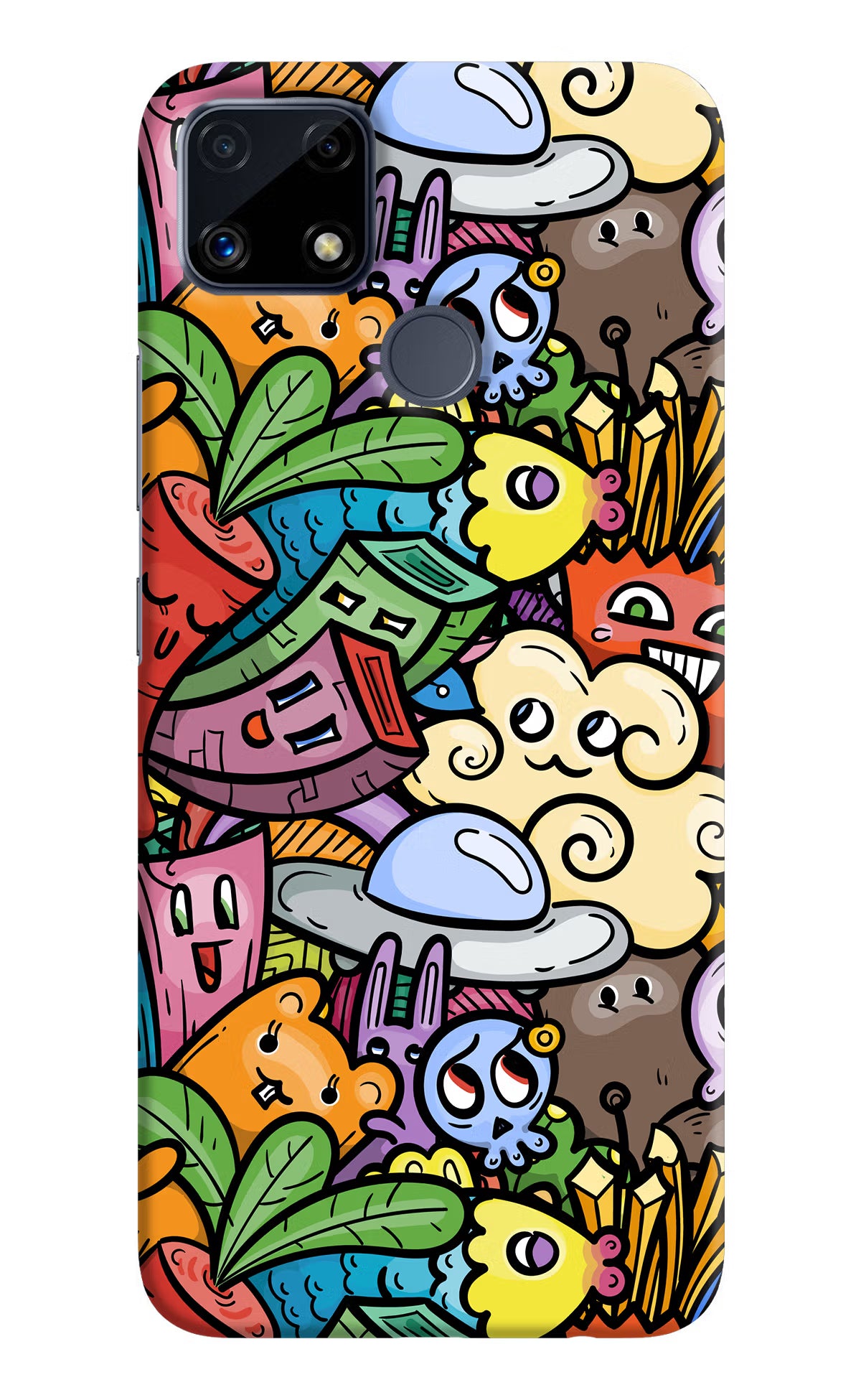 Veggie Doodle Realme C25/C25s Hard Case Back Cover by Casekaro