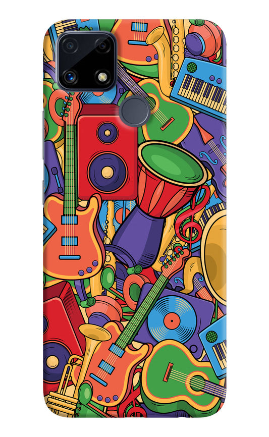 Music Instrument Doodle Realme C25/C25s Hard Case Back Cover by Casekaro