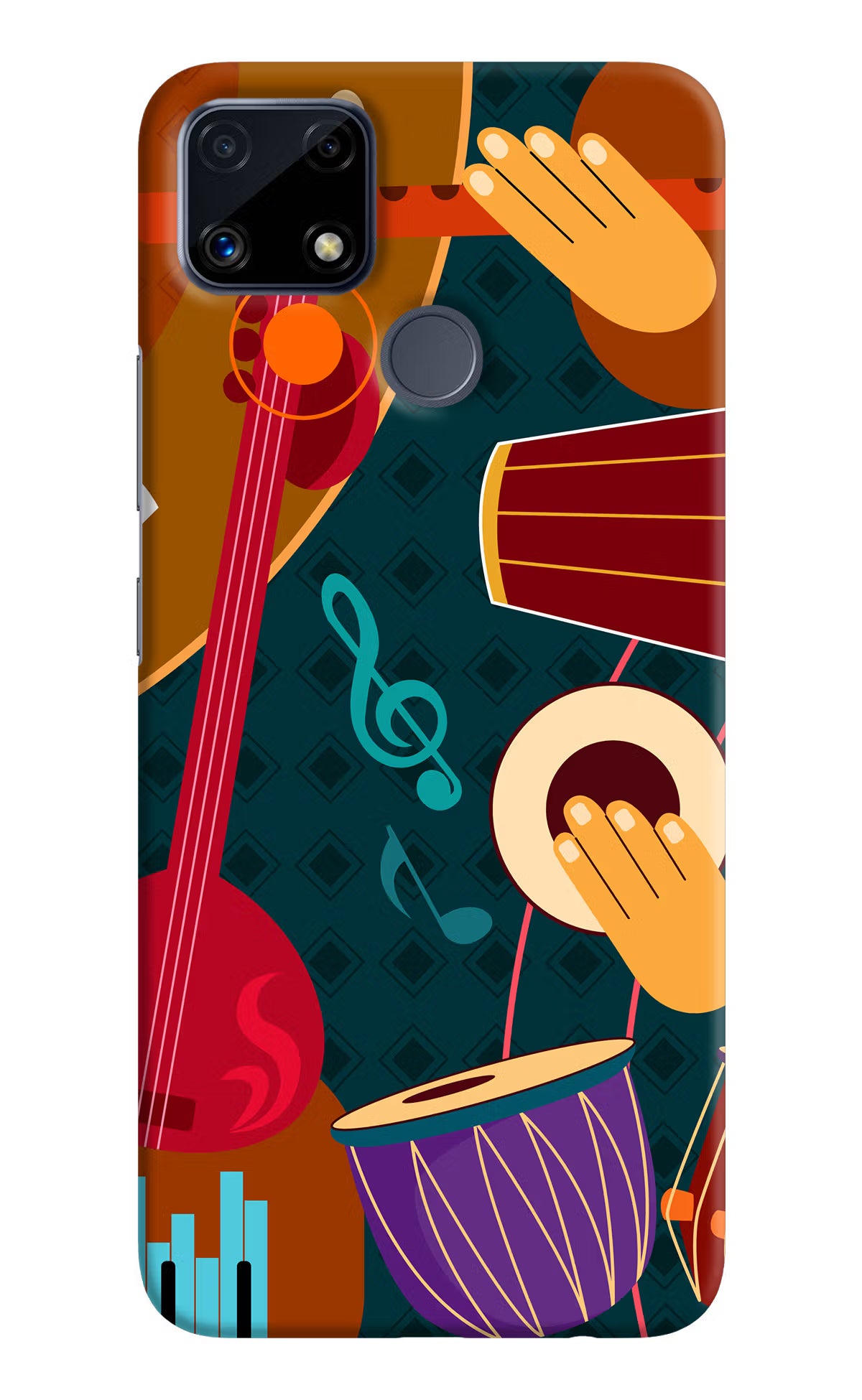 Music Instrument Realme C25/C25s Hard Case Back Cover by Casekaro