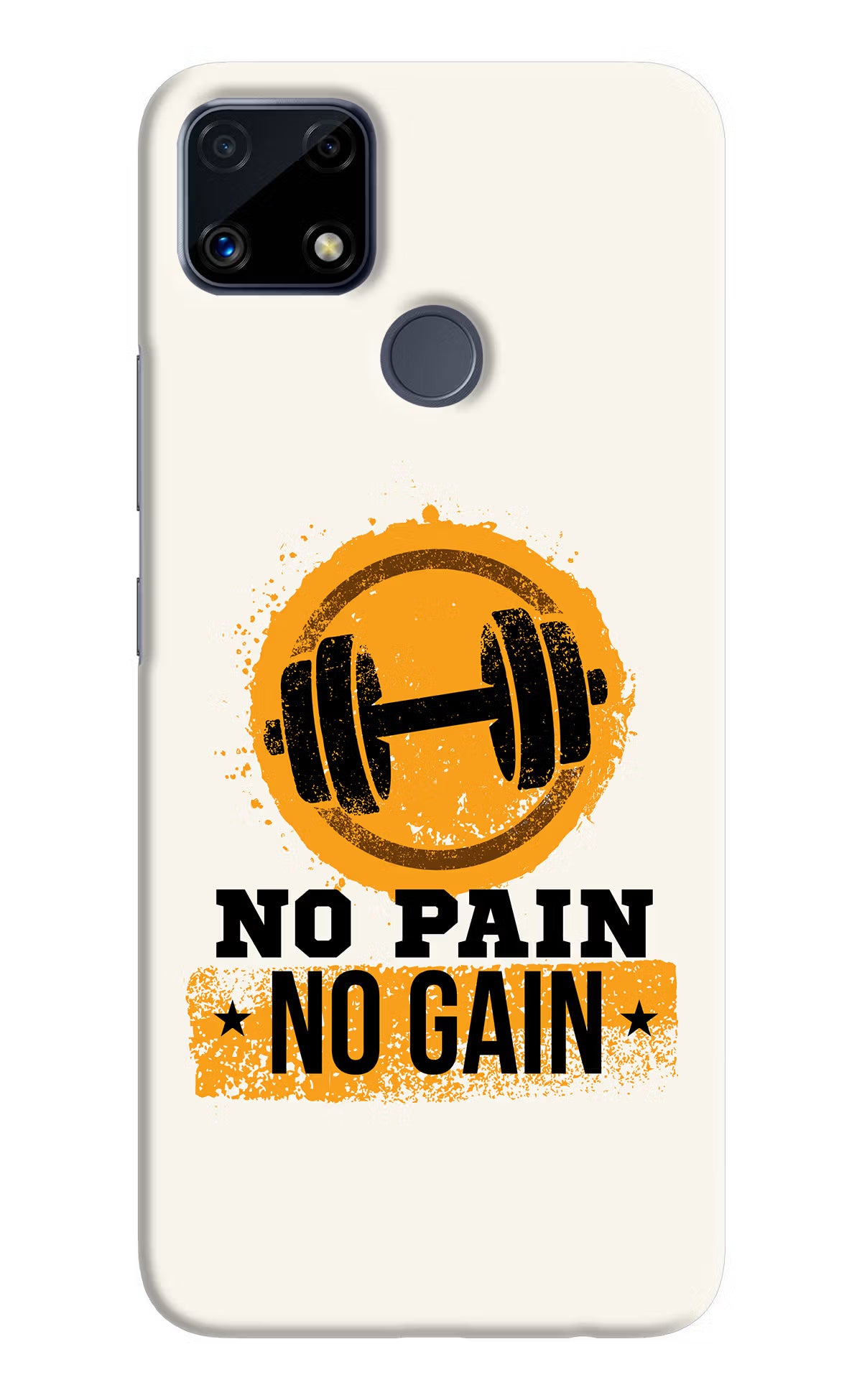 No Pain No Gain Realme C25/C25s Hard Case Back Cover by Casekaro