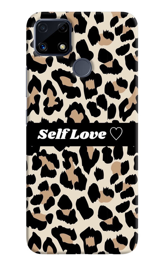 Leopard Print Self Love Realme C25/C25s Hard Case Back Cover by Casekaro