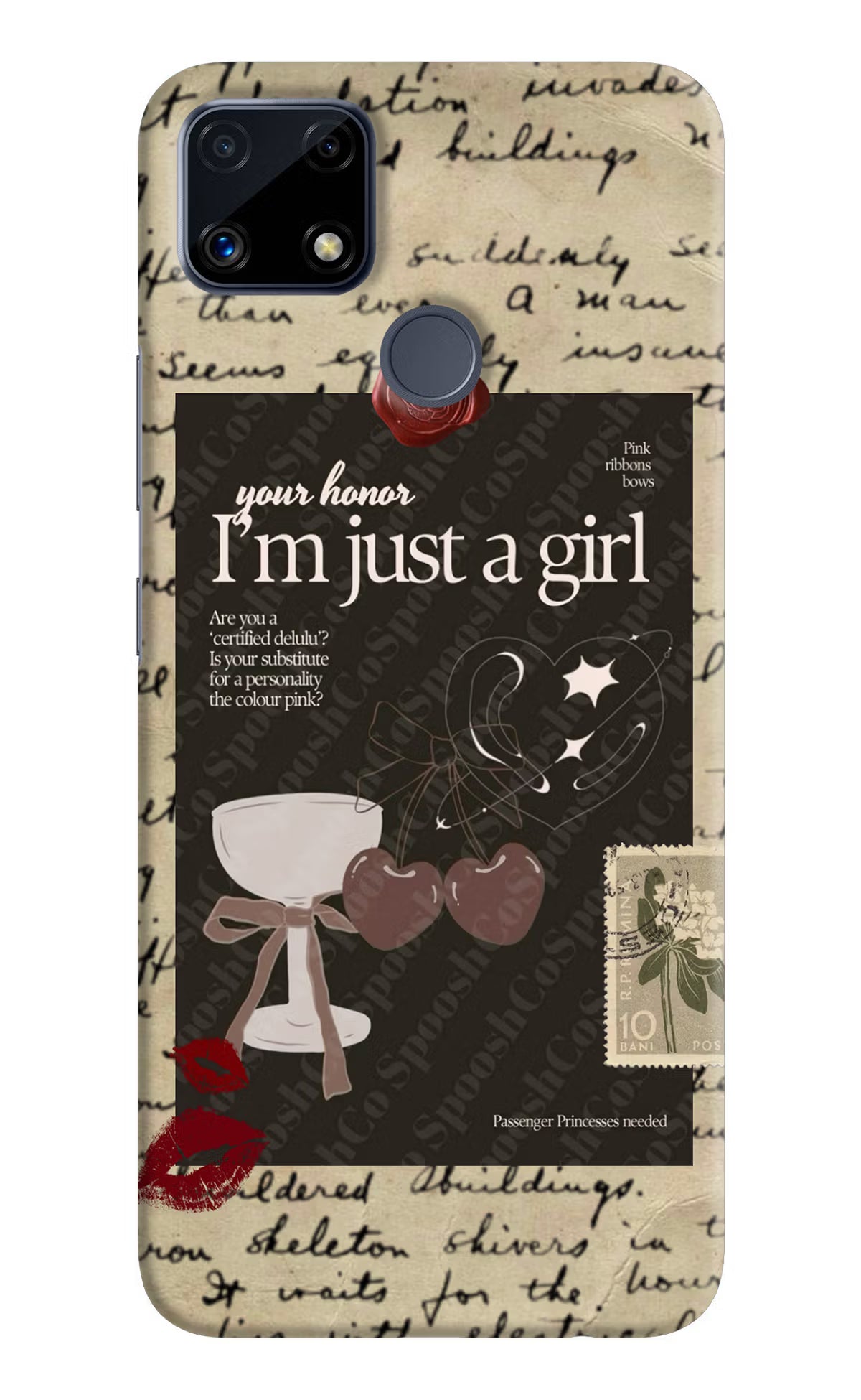 I am just a girl Realme C25/C25s Hard Case Back Cover by Casekaro