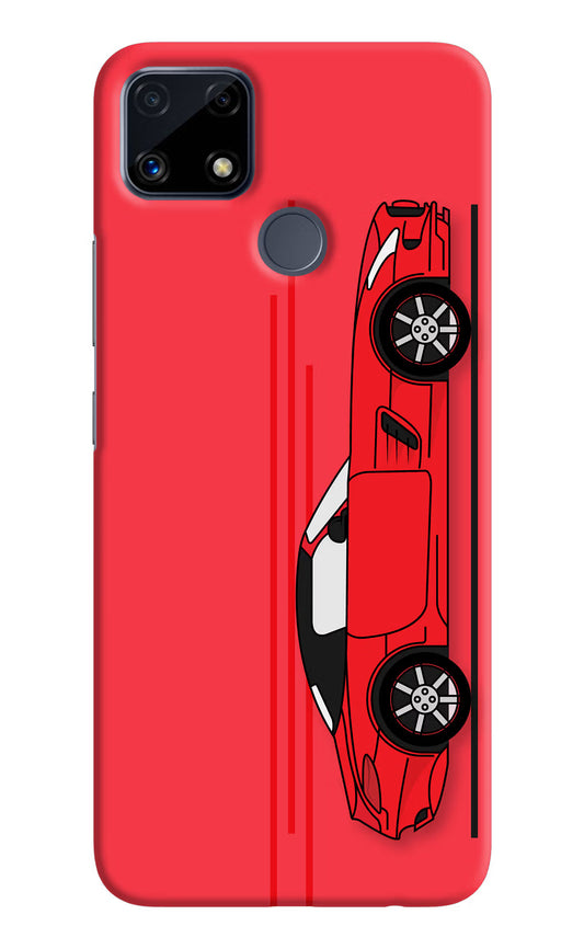 Red Velocity Realme C25/C25s Hard Case Back Cover by Casekaro