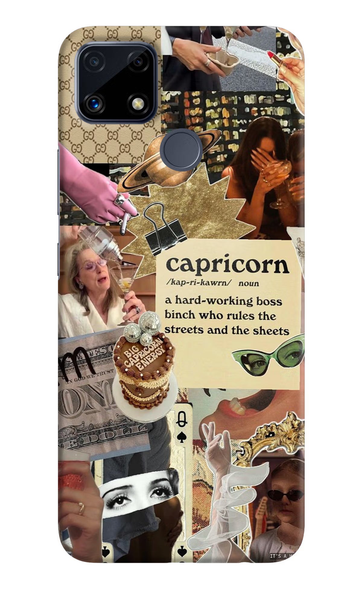 Capricorn Zodiac Realme C25/C25s Hard Case Back Cover by Casekaro