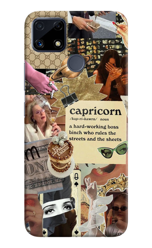 Capricorn Zodiac Realme C25/C25s Hard Case Back Cover by Casekaro