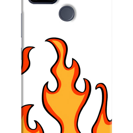 Fired Up – White Realme C25/C25s Hard Case Back Cover by Casekaro