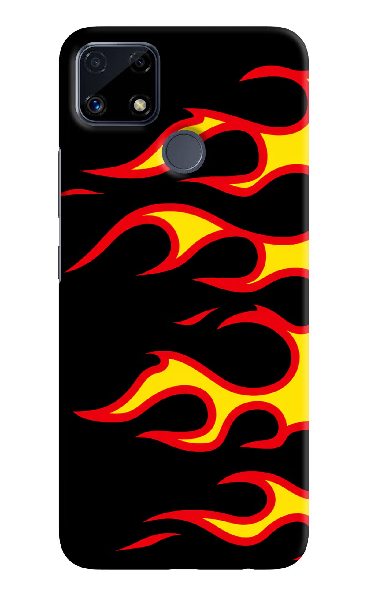 Side Sweep Flames Realme C25/C25s Hard Case Back Cover by Casekaro