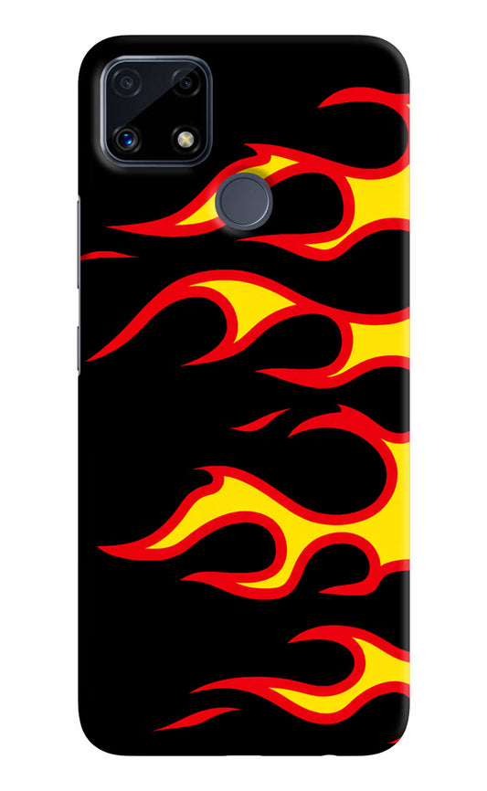 Side Sweep Flames Realme C25/C25s Hard Case Back Cover by Casekaro
