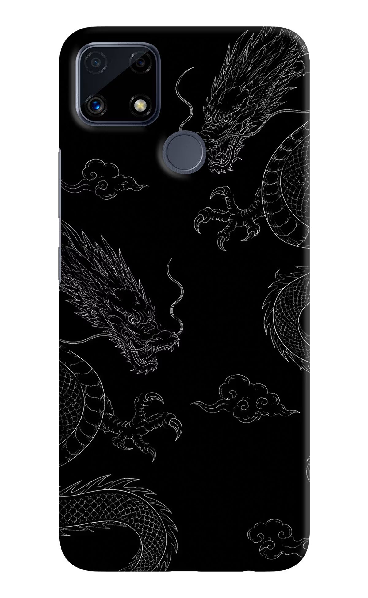Twin Dragons Realme C25/C25s Hard Case Back Cover by Casekaro