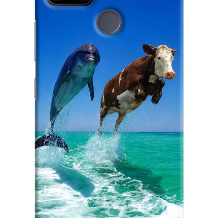 Dolphin vs Cow Realme C25/C25s Hard Case Back Cover by Casekaro