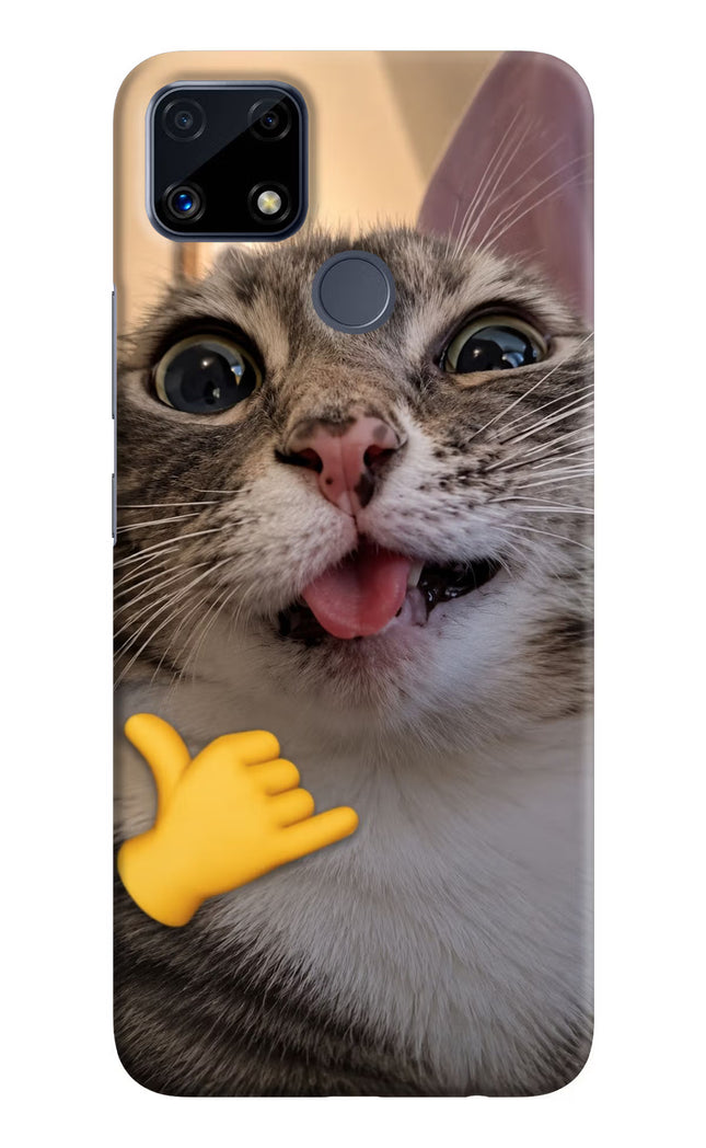 Silly Cat Call Realme C25/C25s Hard Case Back Cover by Casekaro