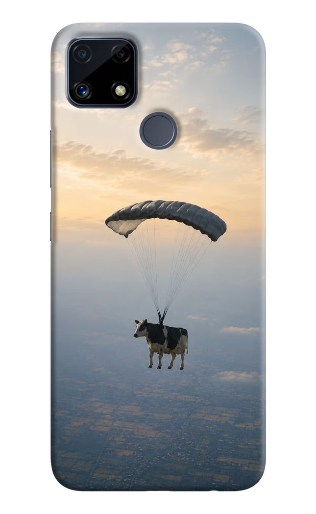 Skydiving Cow Realme C25/C25s Hard Case Back Cover by Casekaro