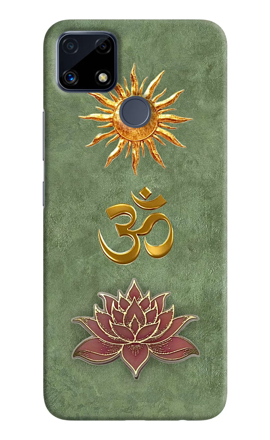 Om & Lotus Realme C25/C25s Back Cover, Hard case