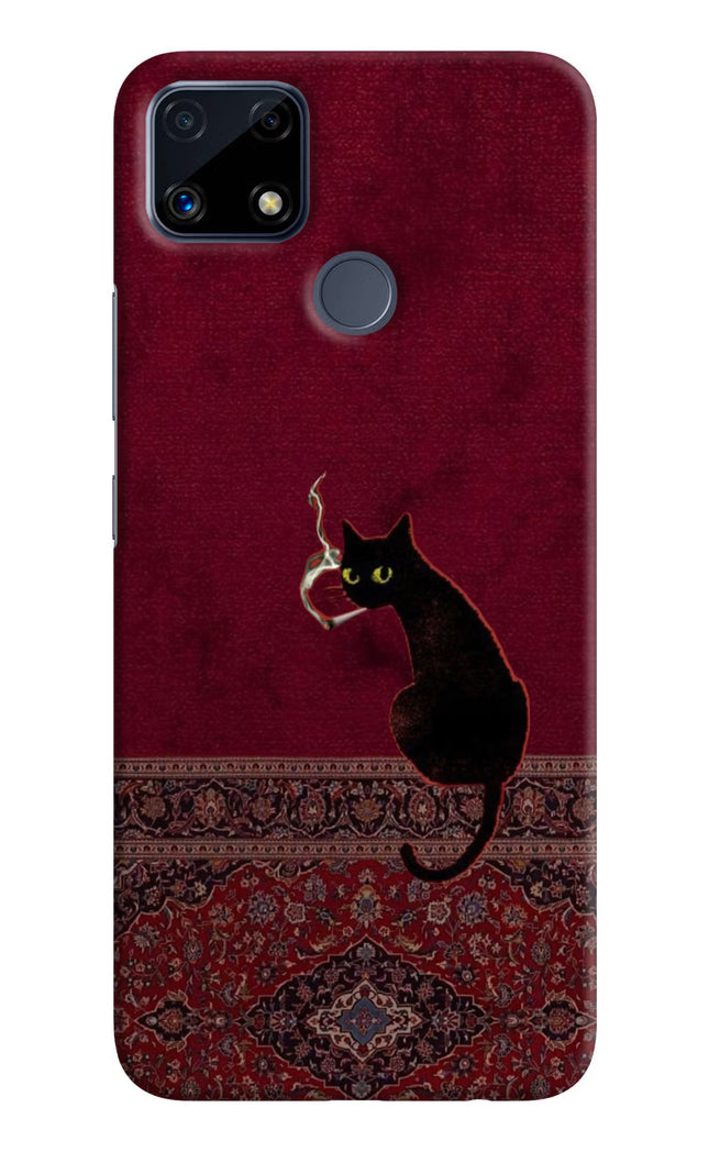 Midnight Cat Realme C25/C25s Hard Case Back Cover by Casekaro