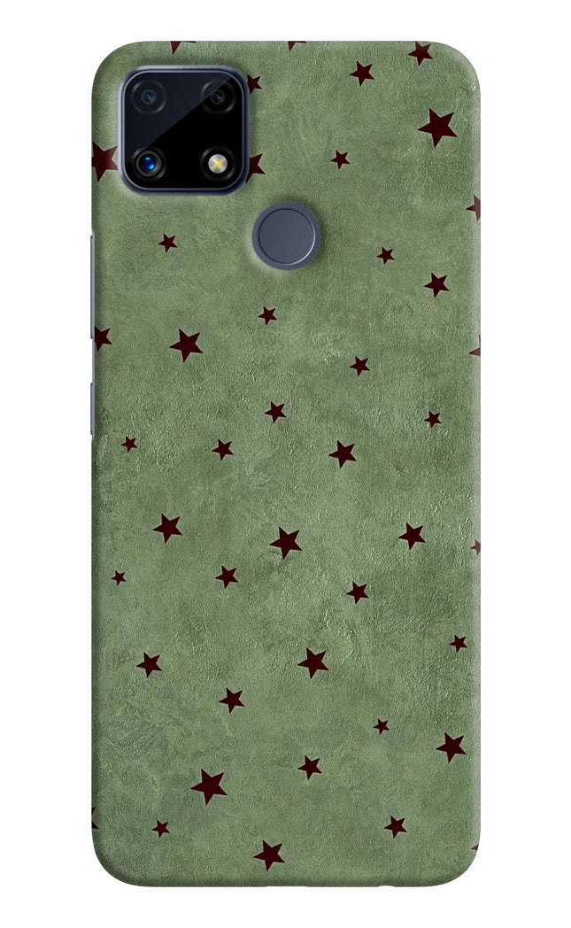 Green Stars Realme C25/C25s Hard Case Back Cover by Casekaro