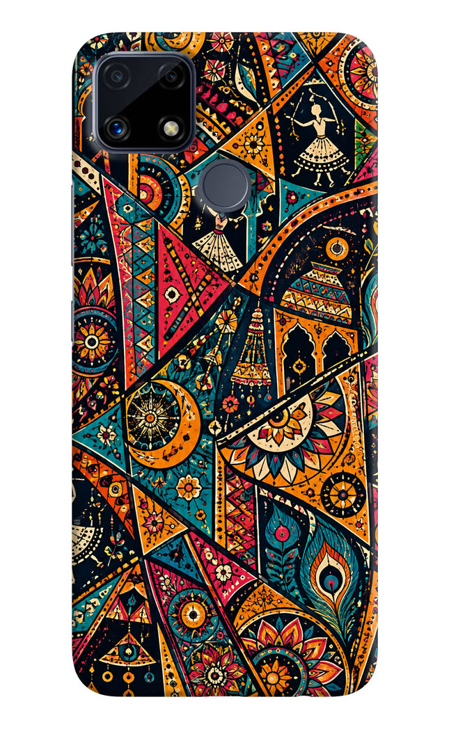 Folk Print Realme C25/C25s Hard Case Back Cover by Casekaro