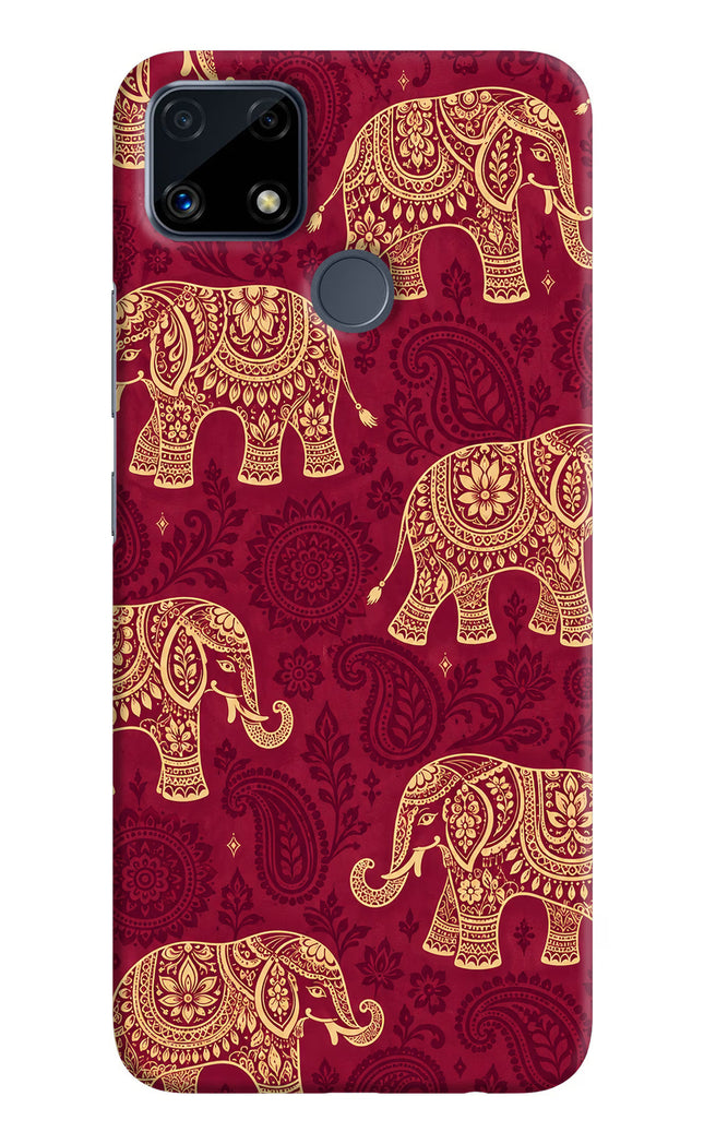 Maroon Elephant Realme C25/C25s Hard Case Back Cover by Casekaro