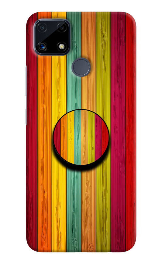 Multicolor Wooden Realme C25/C25s Pop Case by Casekaro