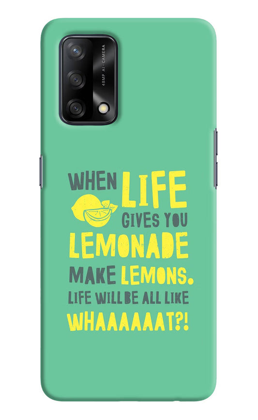 Quote Oppo F19/F19s Hard Case Back Cover by Casekaro