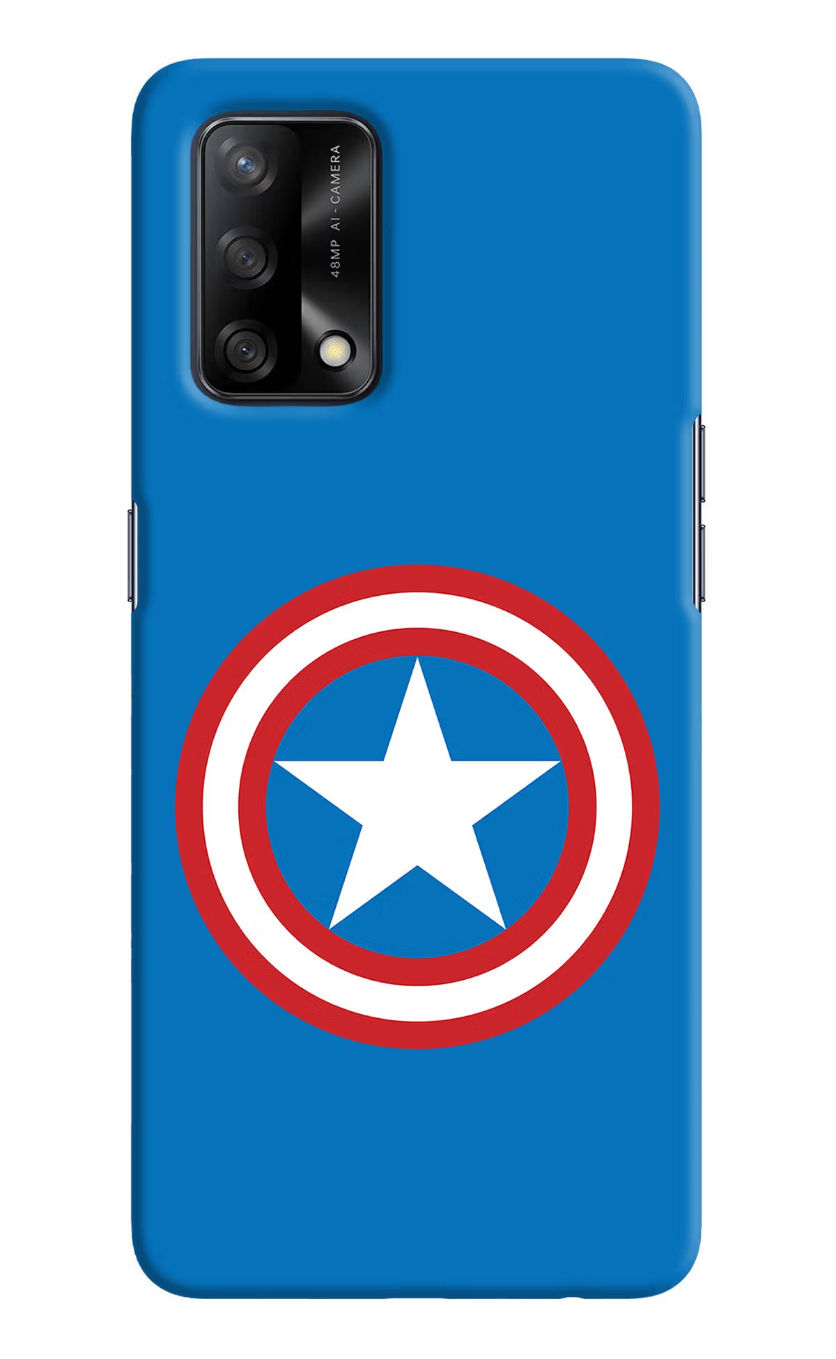 Captain America Logo Oppo F19/F19s Hard Case Back Cover by Casekaro