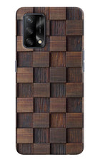 Wooden Cube Design Oppo F19/F19s Hard Case Back Cover by Casekaro