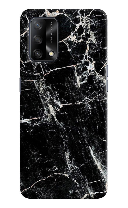 Black Marble Texture Oppo F19/F19s Hard Case Back Cover by Casekaro