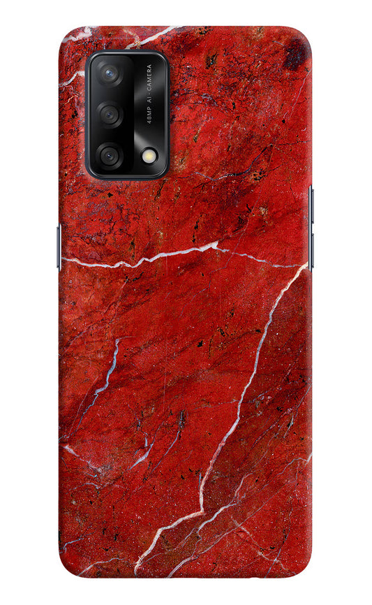 Red Marble Design Oppo F19/F19s Hard Case Back Cover by Casekaro