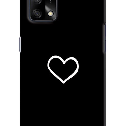 Heart Oppo F19/F19s Hard Case Back Cover by Casekaro