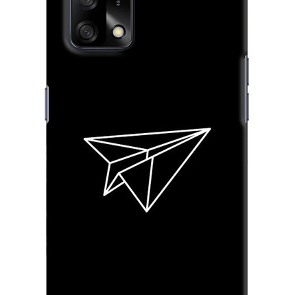 Paper Plane White Oppo F19/F19s Hard Case Back Cover by Casekaro