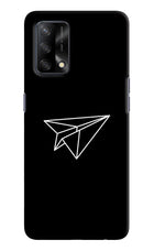 Paper Plane White Oppo F19/F19s Hard Case Back Cover by Casekaro