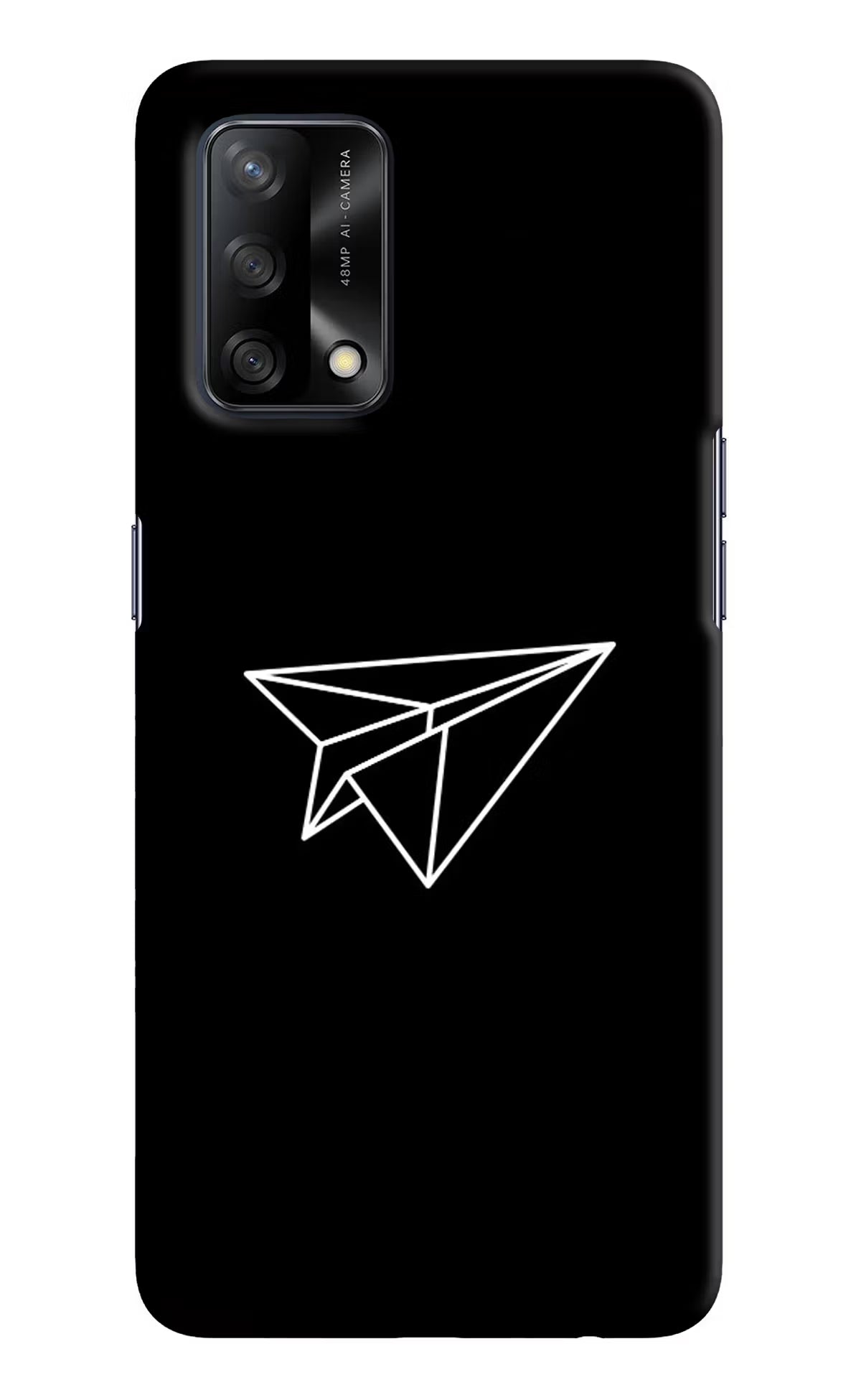 Paper Plane White Oppo F19/F19s Hard Case Back Cover by Casekaro