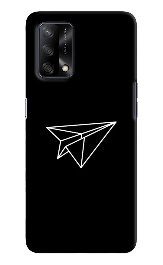 Paper Plane White Oppo F19/F19s Hard Case Back Cover by Casekaro