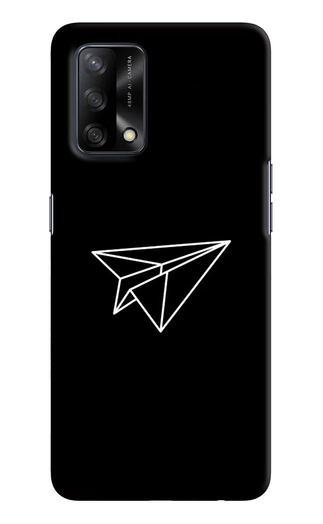 Paper Plane White Oppo F19/F19s Hard Case Back Cover by Casekaro