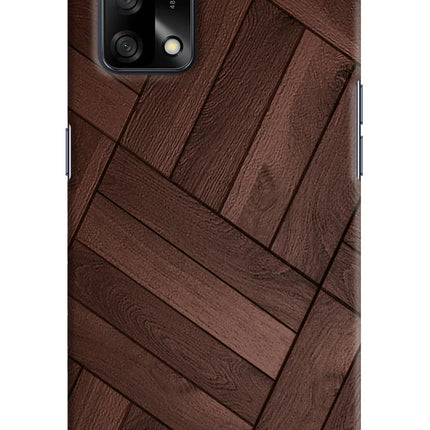 Wooden Texture Design Oppo F19/F19s Hard Case Back Cover by Casekaro
