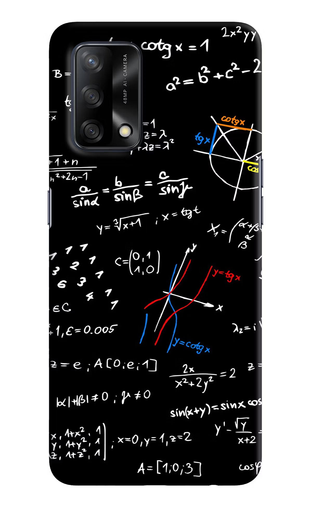 Mathematics Formula Oppo F19/F19s Hard Case Back Cover by Casekaro