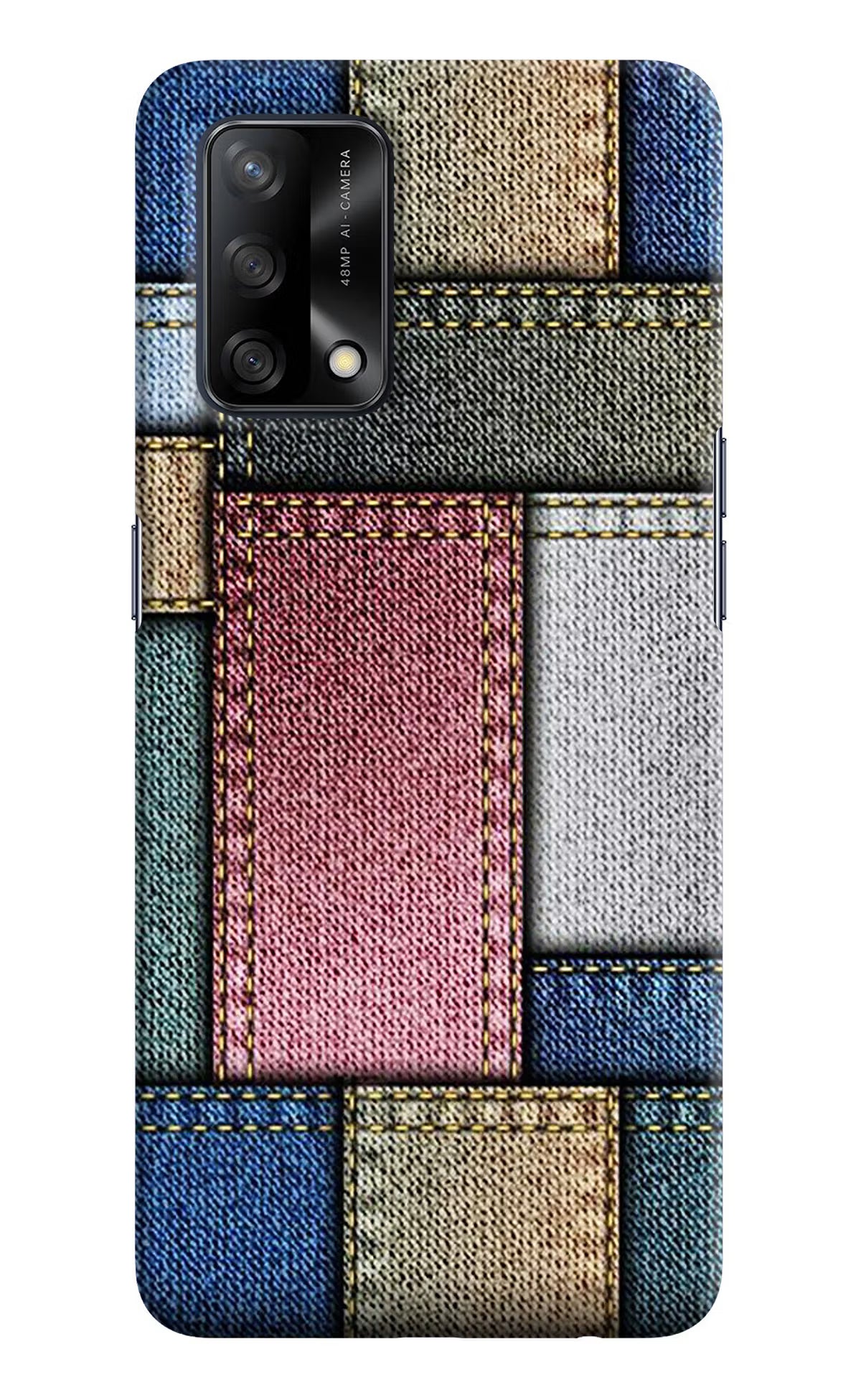 Multicolor Jeans Oppo F19/F19s Hard Case Back Cover by Casekaro